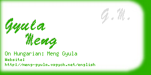 gyula meng business card